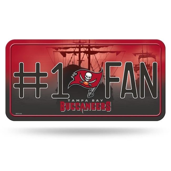 Rico Industries 1140720983 Tampa Bay Buccaneers License Plate - No.1 Fan 1140720983 - main